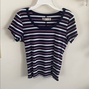 cropped waffle baby tee from abercrombie. size l